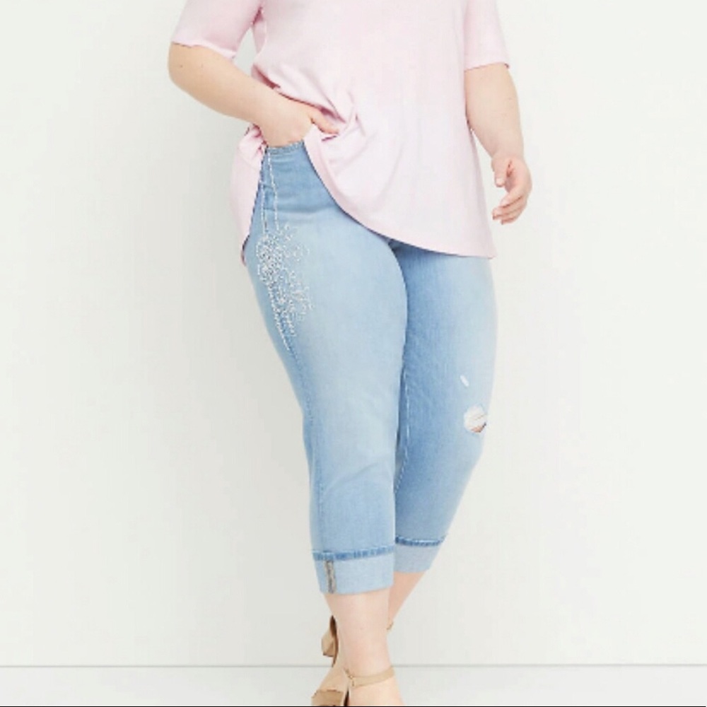 Lane Bryant Girlfriend Crop Essential Jean Plus 22
